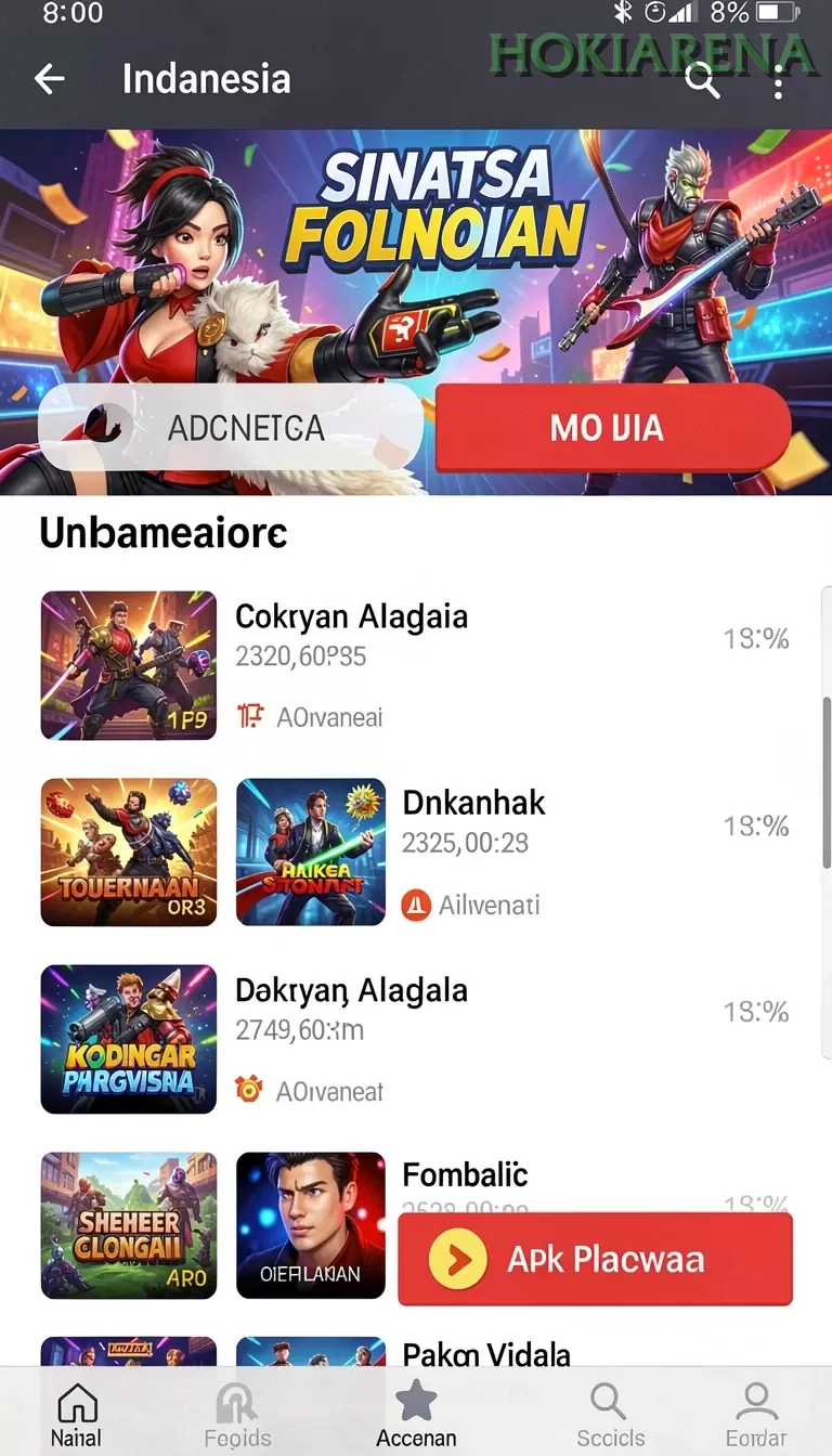 Cuplikan layar TITAN777 — halaman utama